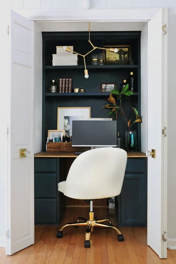 Compact closet home office